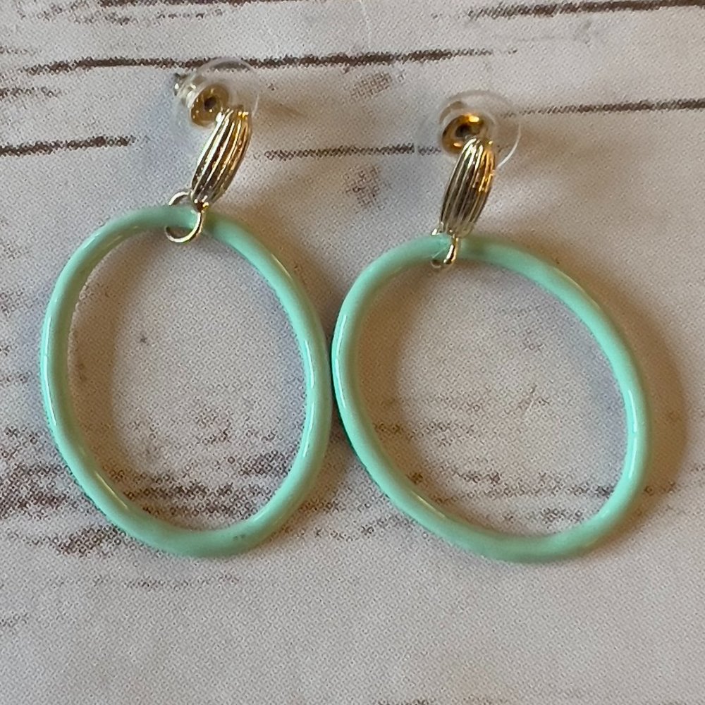 Turquoise Hoops